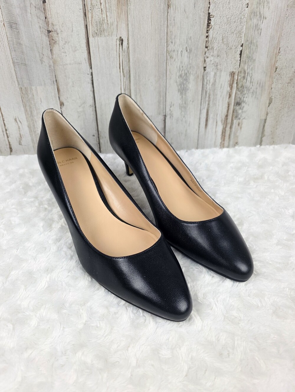 Cole Haan Lena Grand Black Leather Pump Heels Size 9